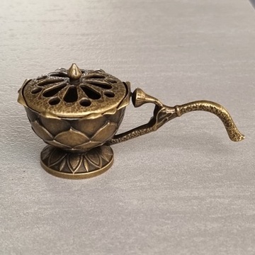 Металлическая цензура латунная лампа Алладин для курящего ладана смолы