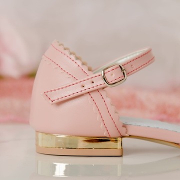 Торжественные туфли для девочек KBD-674 розовые - 39 - длина обуви 25,8 см