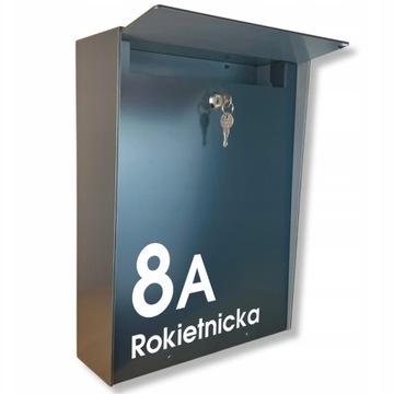 SKRZYNKA NA LISTY Z ADRESEM POCZTOWA Z NUMEREM DOMU DUŻA Cubox v3 - WZORY