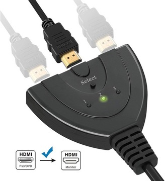 SWITCH Rozdzielacz HDMI 3 w 1 3D 4K*2K HDCP Wwa