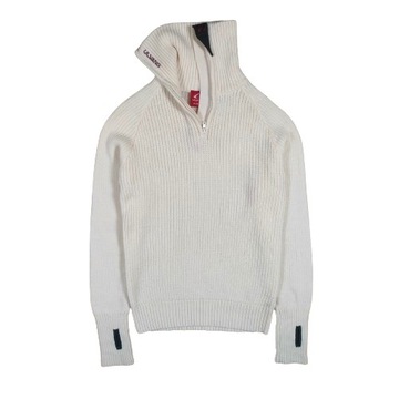 ULVANG Sweter Half Zip Męski Wełniany Logowany r. S/M