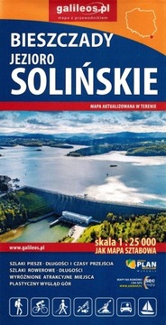 BIESZCZADY 1:25 000 MAPA TURYSTYCZNA x 4 ZESTAW + ETUI GALILEOS