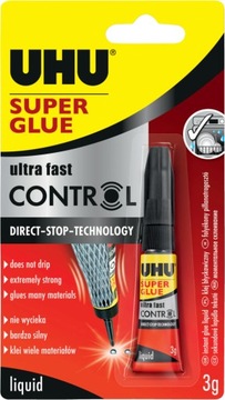 Klej UHU Super Glue Ultra Fast Control 3g