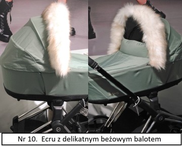 Futrzane obszycie budki wózka _ futerko do wózka