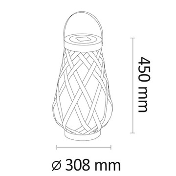 Солнечная лампа LATARENKA садовая LED 45см серый