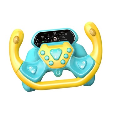 Детский гоночный автомобиль с рулем Зеленый с базой