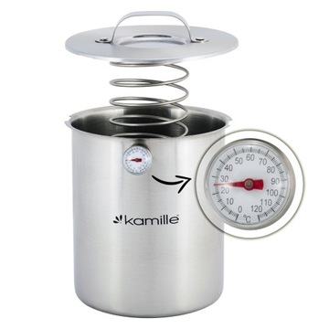 ZESTAW GARNEK SZYNKOWAR 2,5L + TERMOMETR+ WOREK