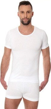 Brubeck Koszulka męska z krótkim rękawem Comfort Cotton biała r. XXL