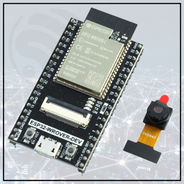 Плата ESP32 с ESP32-WROVER-E CAM WiFi + BLE 4.2