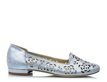 Ажурные балетки из натуральной кожи.