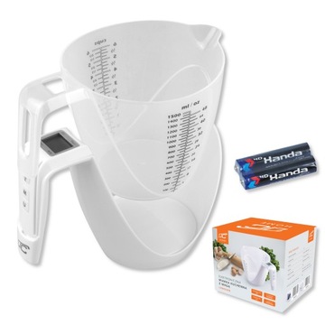 PRECYZYJNA WAGA ELEKTRONICZNA KUCHENNA DZBANEK