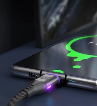 МАГНИТНЫЙ КАБЕЛЬ 1,8 М БЫСТРАЯ ЗАРЯДКА 240 Вт 5 А USB C PD