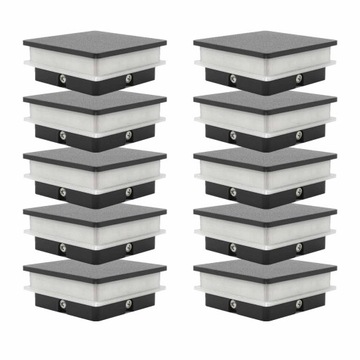 10x светодиодный светильник на столбе 40х60мм 12в АНТРАЦИТ, столб для забора, освещение