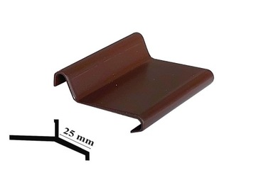 ŁĄCZNIK - OKAPNIK BRĄZ CZEKOLADOWY RAL 8017 DASZEK 25mm