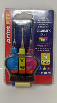 Print Fit Kolor Zestaw do Napełniania Tusz Lexmark