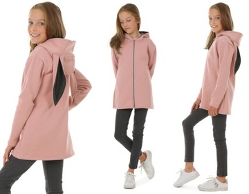 Толстовка УТЕПЛЕННАЯ, КРОЛИК - 128 РОЗОВЫХ