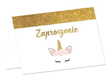 ZAPROSZENIE urodzinowe Jednorożec Unicorn 6szt.
