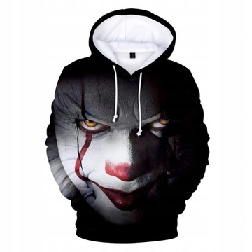 KLAUN HORROR BLUZA Z KAPTUREM 3D Pennywise 2 IT TO