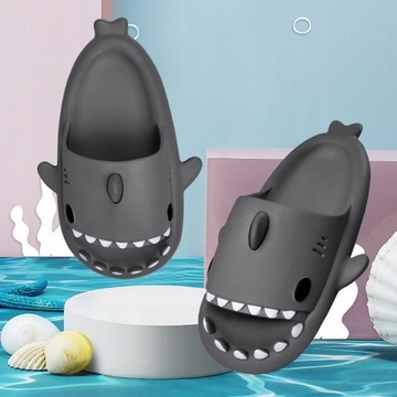 BUTY Shark Indoor Outdoor Slides Thick Soled Ant