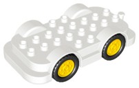Lego Duplo Podwozie Samochodu 15314c01 6056593 Biały