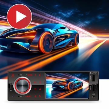 Автомагнитола Bluetooth с камерой заднего вида AUX USB 1DIN 4x50W MP3