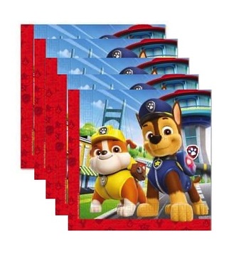 Serwetki papierowe PSI PATROL 33cm 20szt Chase Rubble na Stół Urodziny