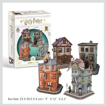HARRY POTTER ULICA POKĄTNA Puzzle 3D 4 BUDYNKI