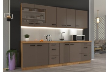 ZESTAW SZAFEK KUCHENNYCH 260 CM + BLAT KUCHENNY