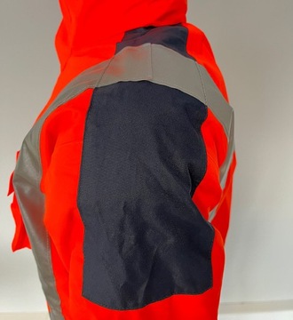 Утепленная зимняя куртка, водонепроницаемая, предупреждающая, светоотражающая, дорожный капюшон