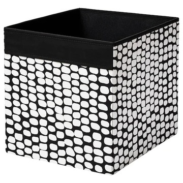 PUDEŁKO DRONA KOLOR CZARNY/BIAŁY 33x38x33 cm IKEA
