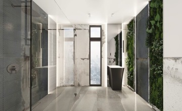 НАПОЛЬНАЯ ПЛИТКА ДЛЯ ВАННОЙ КОМНАТЫ КУХНЯ GRES GALIO GRIS 60x120 LAPATO / ПОЛУМАТОВАЯ