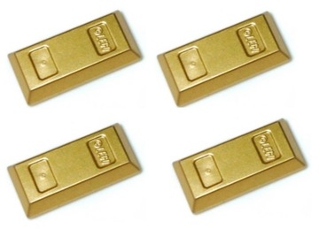 LEGO 99563 SZTABKA ZŁOTA METALLIC GOLD NOWE 4szt