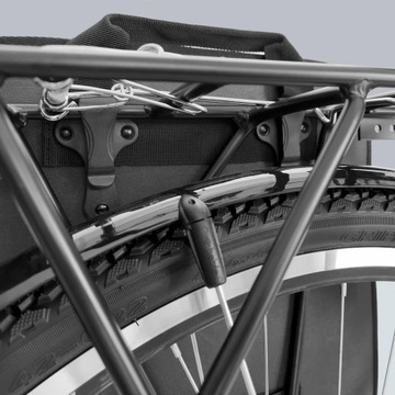 WOZINSKY 2x SAKWA ROWEROWA TORBA NA ROWER NA BAGAŻNIK 2x20L PODWÓJNA KUFER