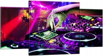 zegar 80x40 obraz dj konsola płyta dla chłopaka