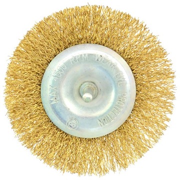SZCZOTKA DRUCIANA TARCZOWA WIERTARKA MOSIĄDZOWANA 100 mm MOSIĄDZ TRZPIEŃ