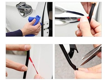 TĚSNĚNÍ KRYT HRANA DVEŘE AUTOMOBILNÍCH ČERNÁ OCHRANA 5 M