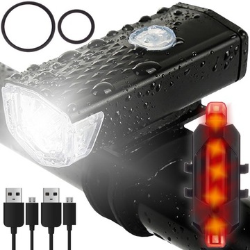 LAMPKA ROWEROWA NA ROWER LED OŚWIETLENIE PRZÓD TYŁ