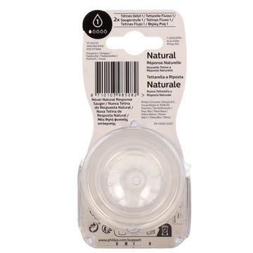 Avent natural smoczek do butelki RESPONSE 0m nr1