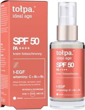 TOŁPA IDEAL AGE KREM DO TWARZY FOTOOCHRONNY SPF50 Z WITAMINAMI