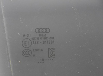 AUDI E-TRON 55 SKLO (OKNO) DVEŘE ZADNÍ DVOJITÁ 4KE845026A