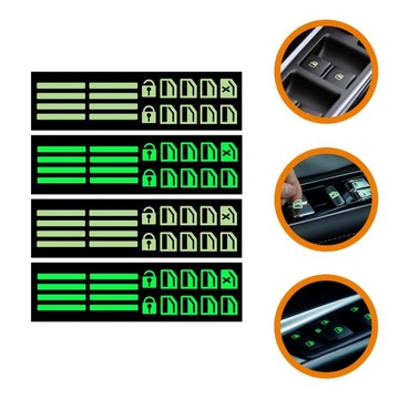 Naklejki samochodowe Fluorescencyjne zielone gadżety z naklejkami