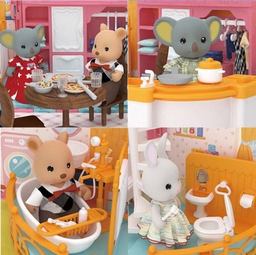 БОЛЬШАЯ КУКЛА АВТОБУС ПРАЗДНИЧНАЯ КАМЕРА Складной открывающийся ДОМ