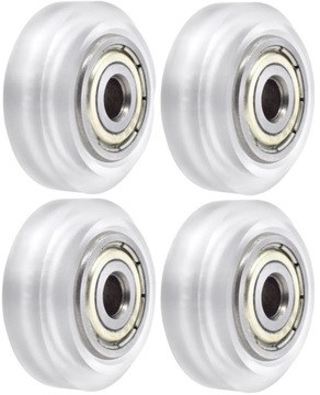 4x PRZEŹROCZYSTA ROLKA PROWADNICY WÓZKA DUŻA 24mm