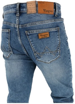 SPODNIE MĘSKIE PROSTA NOGAWKA PRZETARTE JEANSY L32 W32