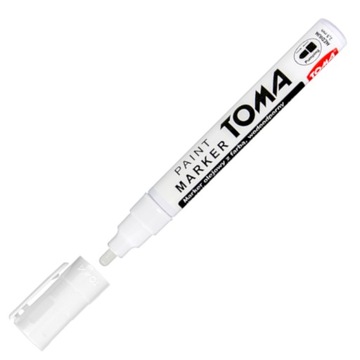 Marker olejowy wodoodporny Toma TO-440 okrągła końcówka biały