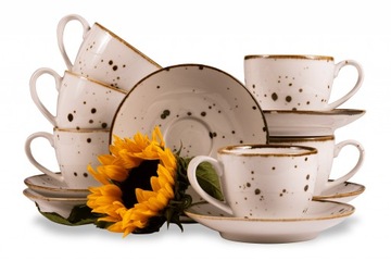 FILIŻANKA ZE SPODKIEM 6SZT. 300 ML ALUMINA COTTAGE CREAM