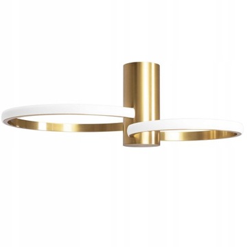 LAMPA SUFITOWA NOWOCZESNA ŻYRANDOL PLAFON LED ZŁOTY LAMPA RING PIERŚCIEŃ