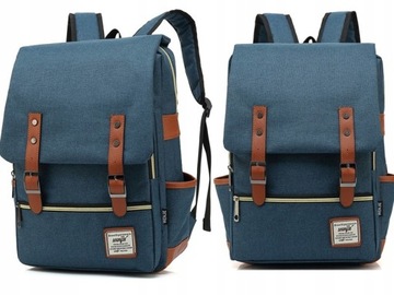 WRO Plecak Oxford na laptopa 15,6 niebiesk vintage