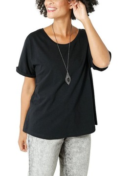 ANGEL OF STYLE CZARNY KLASYCZNY T-SHIRT BAWEŁNA AS13 60