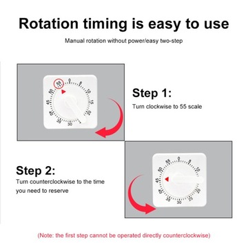 Кухонные таймеры на 60 минут, белые и черные.